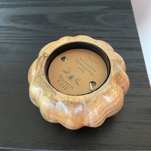 Bee & Willow Small Wood Pumpkin Unscented Candle